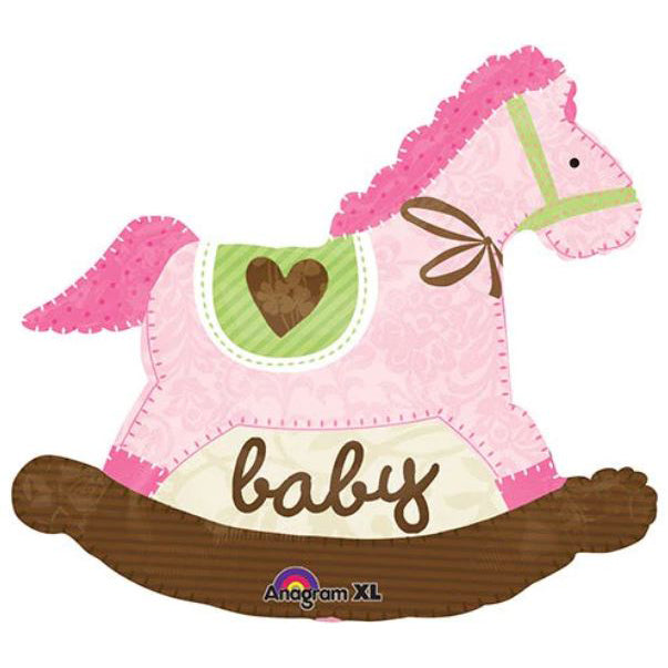 anagram-baby-pink-rocking-horse-foil-balloon-29in-anag-24977