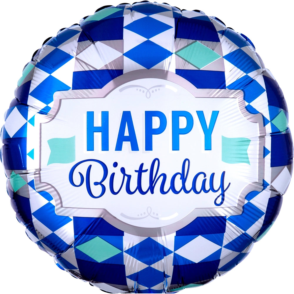 anagram-happy-birthday-tie-pattern-foil-balloon-18in-anag-35621-