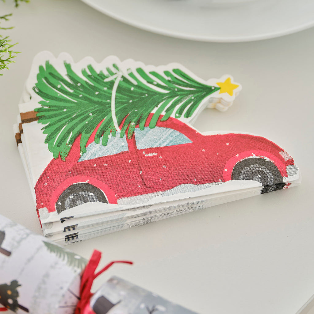 ginger-ray-festive-car-paper-christmas-napkins-pack-of-16-ginr-mlc-100