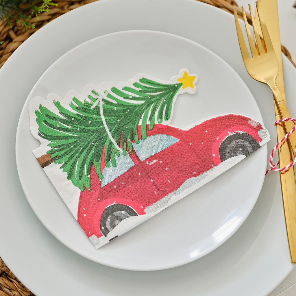 ginger-ray-festive-car-paper-christmas-napkins-pack-of-16-ginr-mlc-100