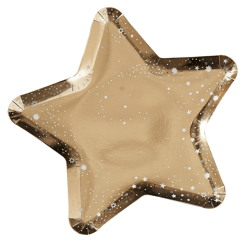 ginger-ray-gold-star-shaped-paper-plates-pack-of-8-ginr-pop-428-