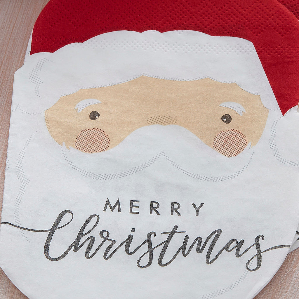 ginger-ray-santa-shaped-christmas-paper-napkins-pack-of-16-ginr-san-316-