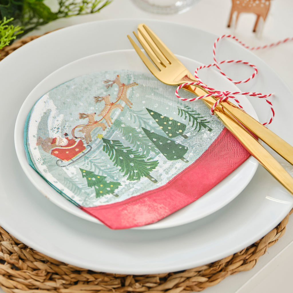 ginger-ray-snowglobe-shaped-christmas-paper-napkins-pack-of-16-ginr-mlc-119