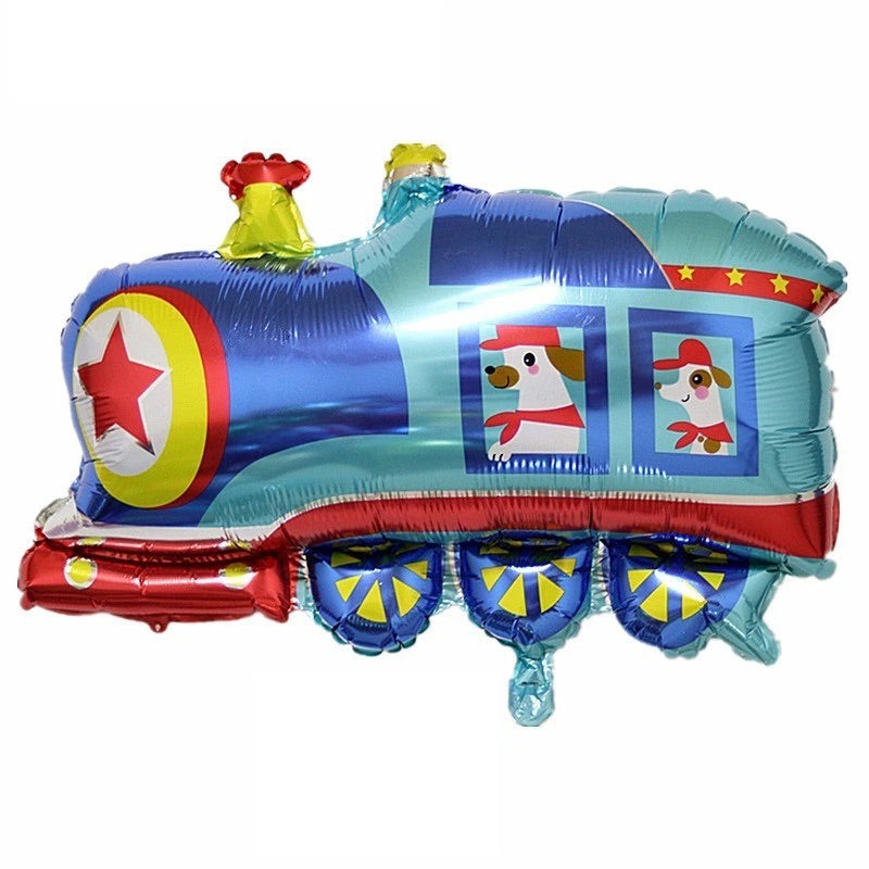 usuk-blue-train-with-dog-foil-balloon-28in-usuk-fb-00198