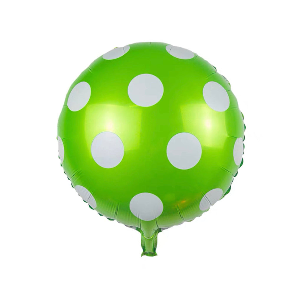 usuk-green-dot-round-shape-foil-balloon-18in-usuk-fb-00120